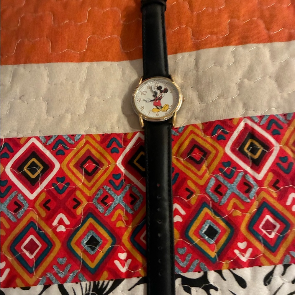 Disney Mickey Mouse Red and Black Watch Unisex